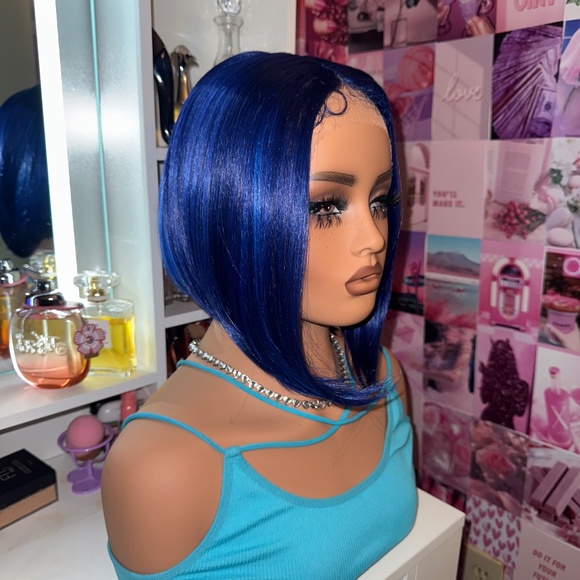 Blue Lace Bob Wig - Picture 1 of 2